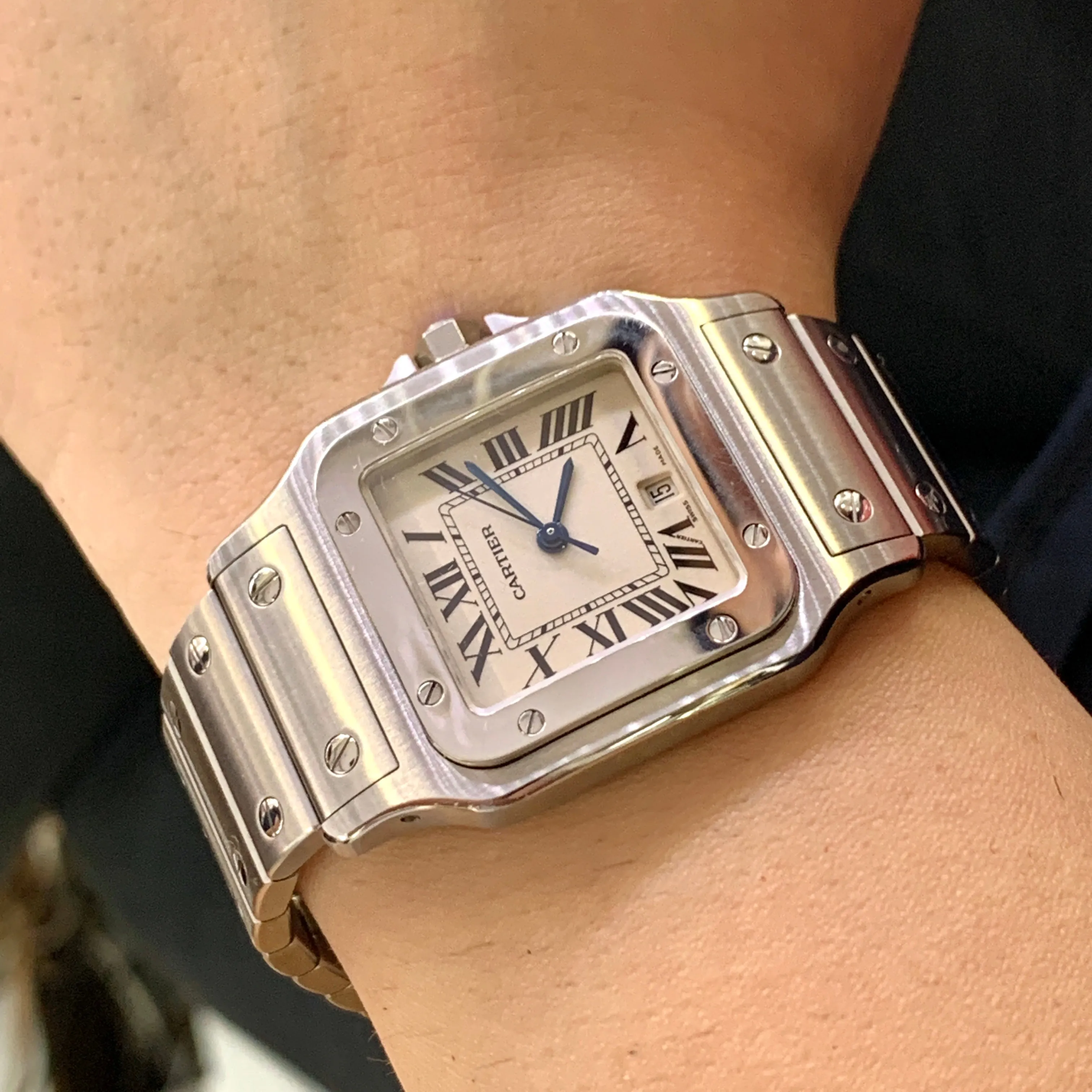 Ladies' Stainless Steel 29mm Cartier  Santos Watch