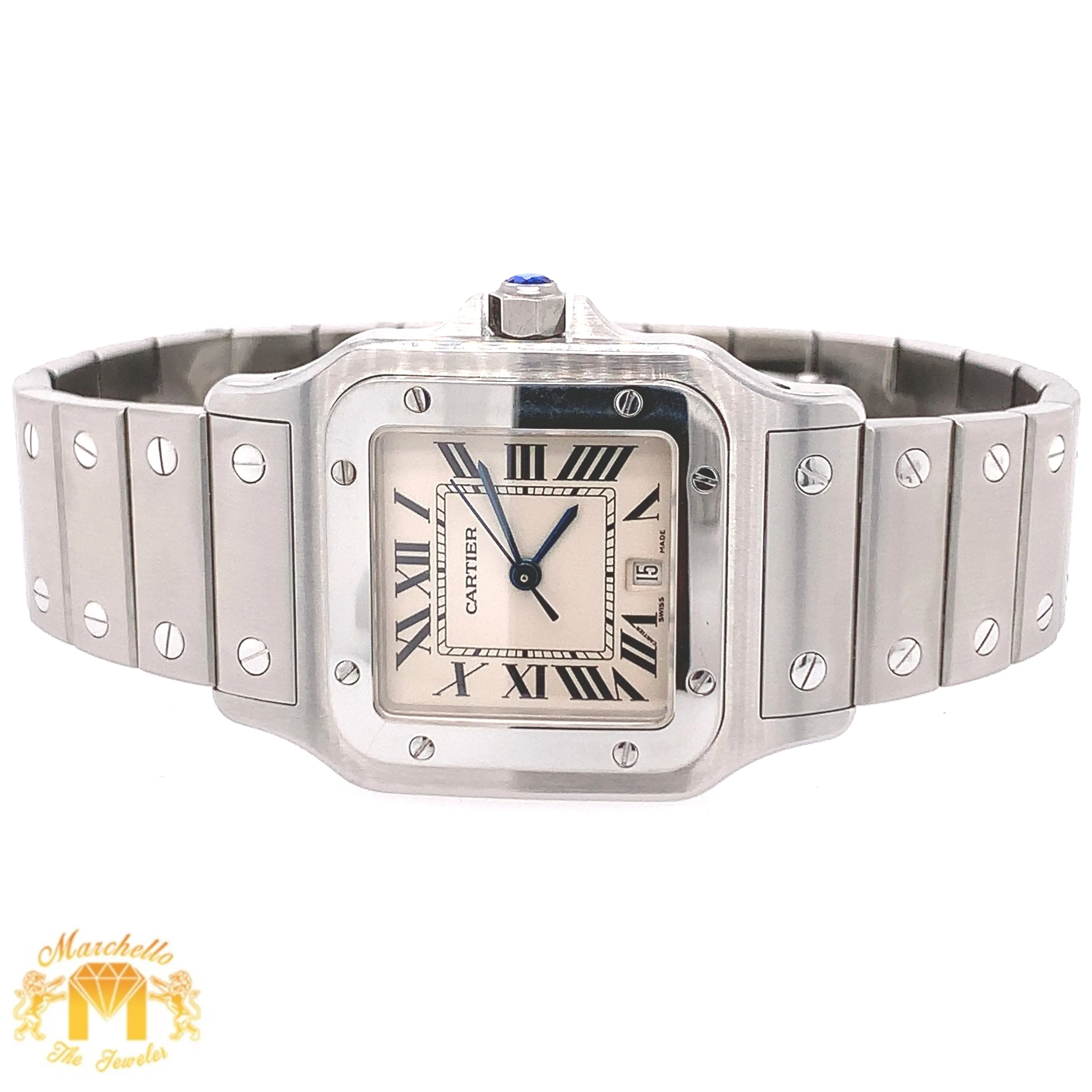 Ladies' Stainless Steel 29mm Cartier  Santos Watch