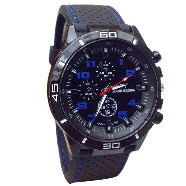 Leather Strap Sports Wristwatch for Men