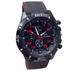 Leather Strap Sports Wristwatch for Men
