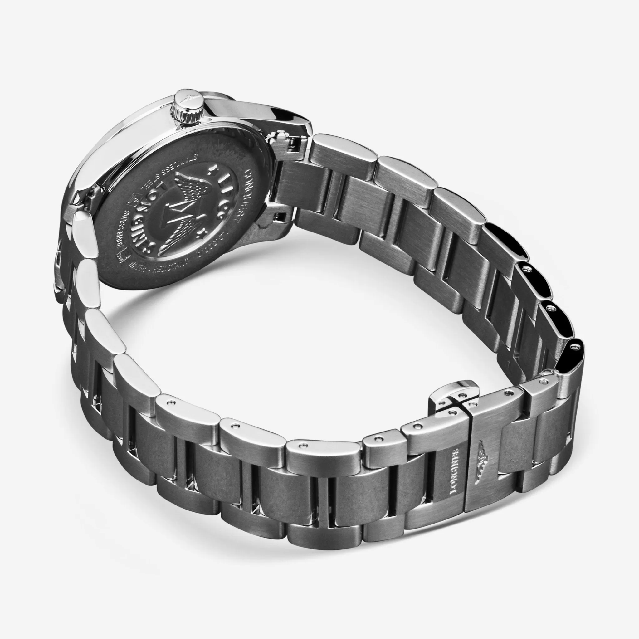 Longines Conquest Black Dial Diamond Stainless Steel Quartz Ladies Watch L3.300.0.57.6