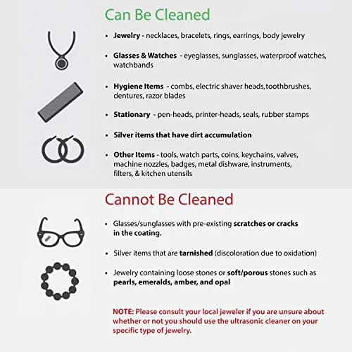 Magnasonic Professional Ultrasonic Jewelry Cleaner with Digital Timer for Eyeglasses, Rings, Coins (MGUC500)