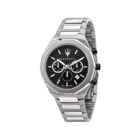 Men Stile Silver 45mm Watch