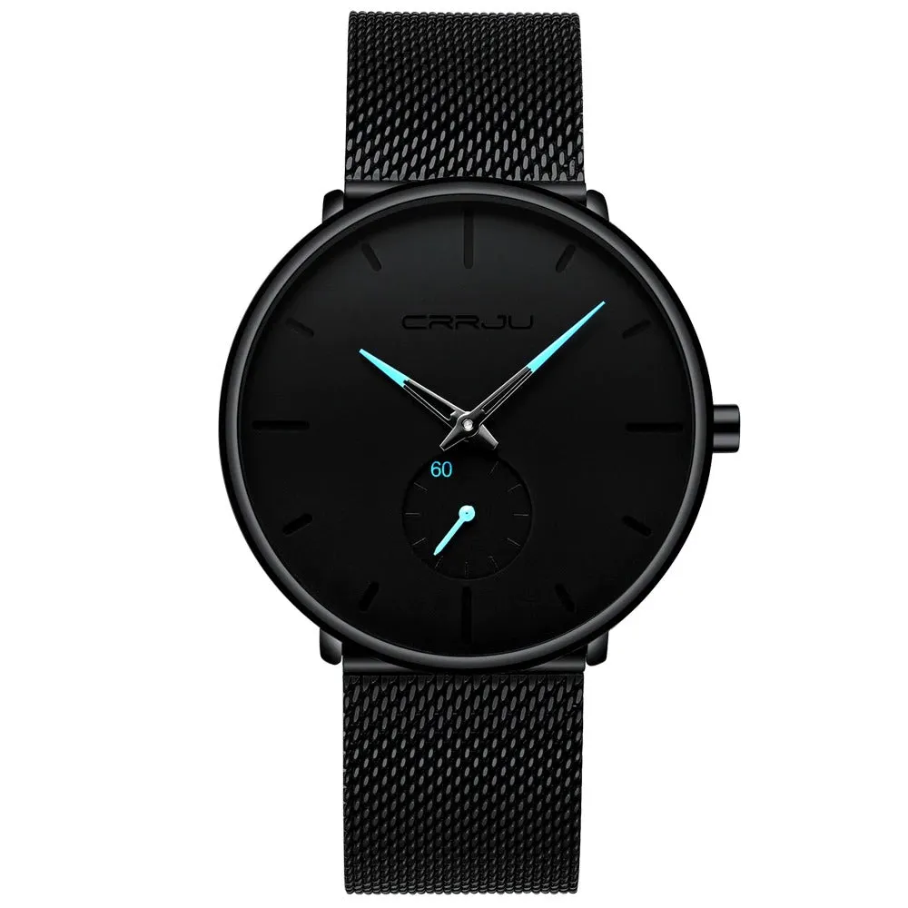 Men's minimalist steel watch