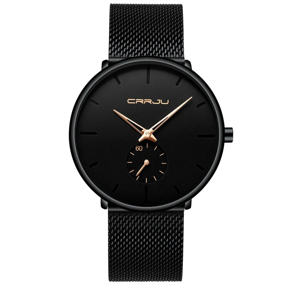 Men's minimalist steel watch