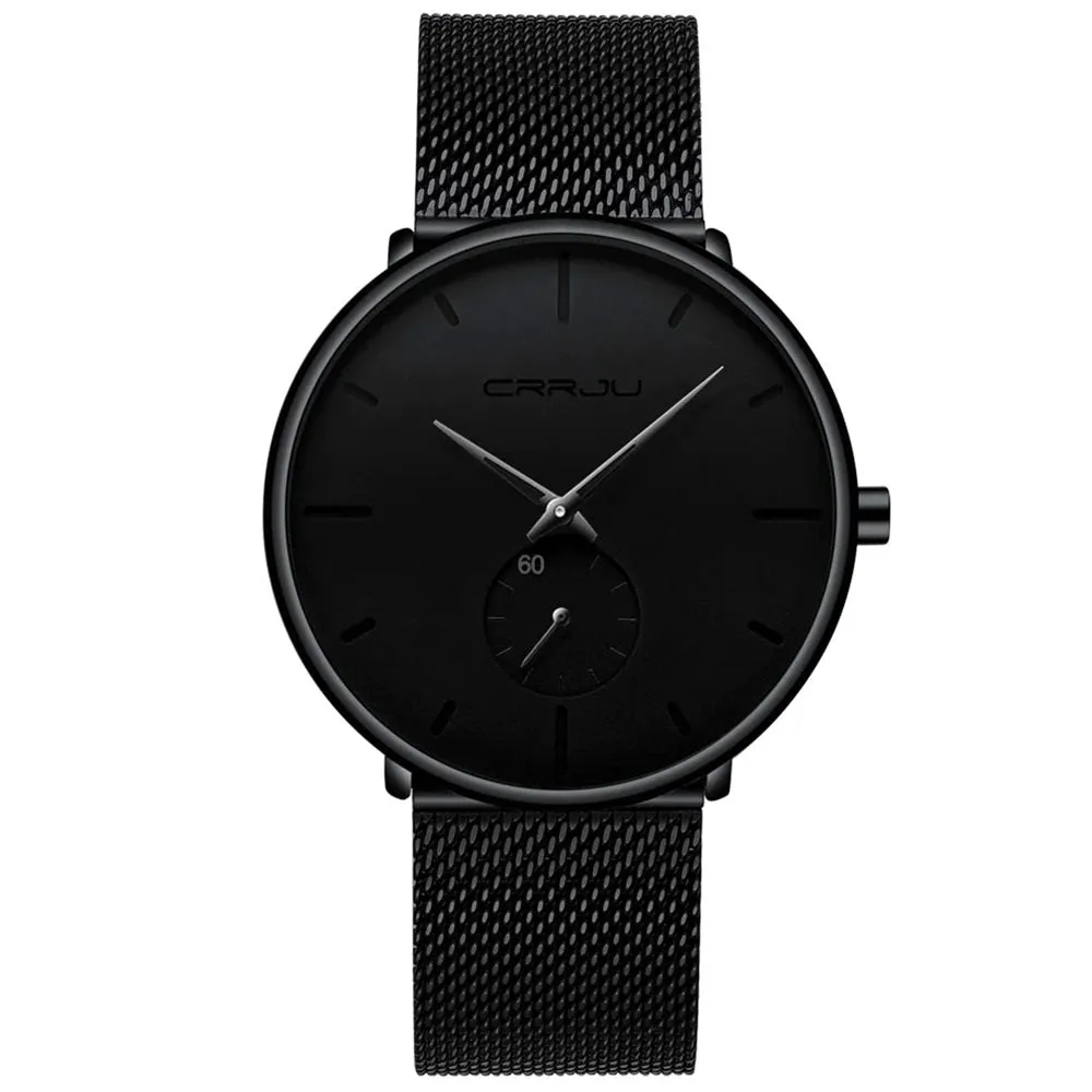 Men's minimalist steel watch