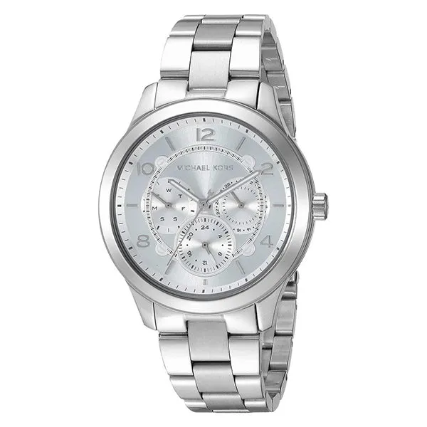 Michael Kors Runway Silver Stainless Steel Silver Dial Quartz Watch for Ladies - MK-6587