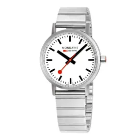 MONDAINE CLASSIC  SILVER BRUSHED WATCH WITH BRACELET STRAP A660.30314.16SBJ