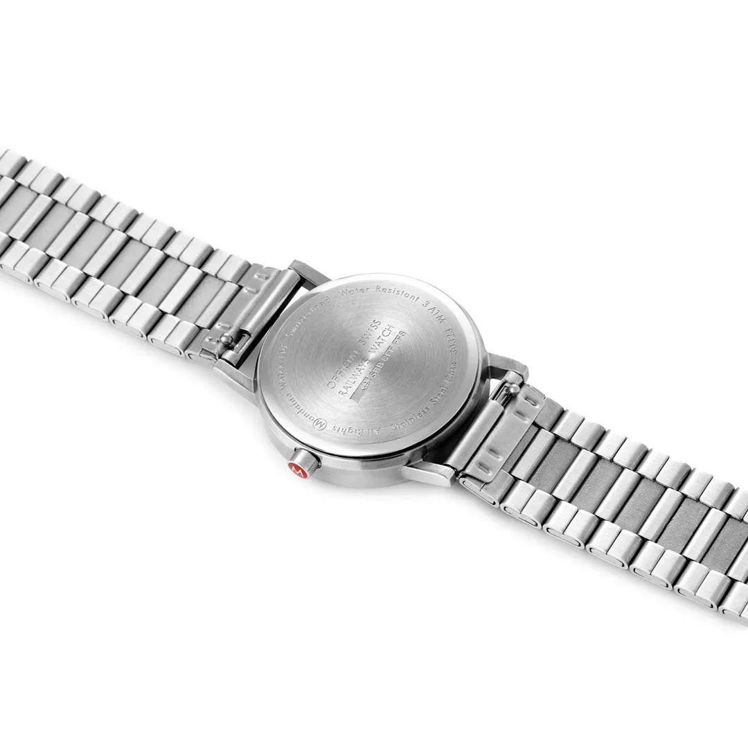 MONDAINE CLASSIC  SILVER BRUSHED WATCH WITH BRACELET STRAP A660.30314.16SBJ