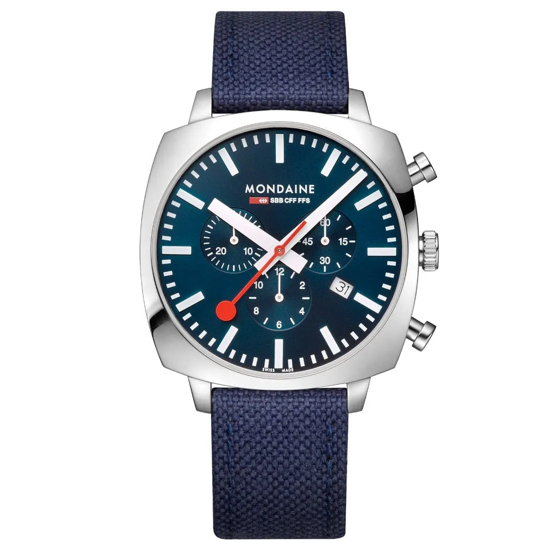 MONDAINE CUSHION OCEAN BLUE, 41 MM- MSL.41440.LD.SET