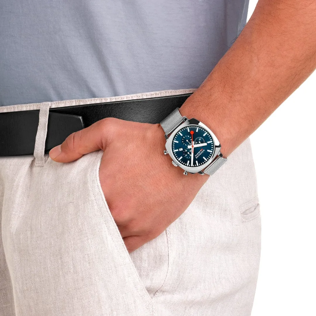 MONDAINE CUSHION OCEAN BLUE, 41 MM- MSL.41440.LD.SET