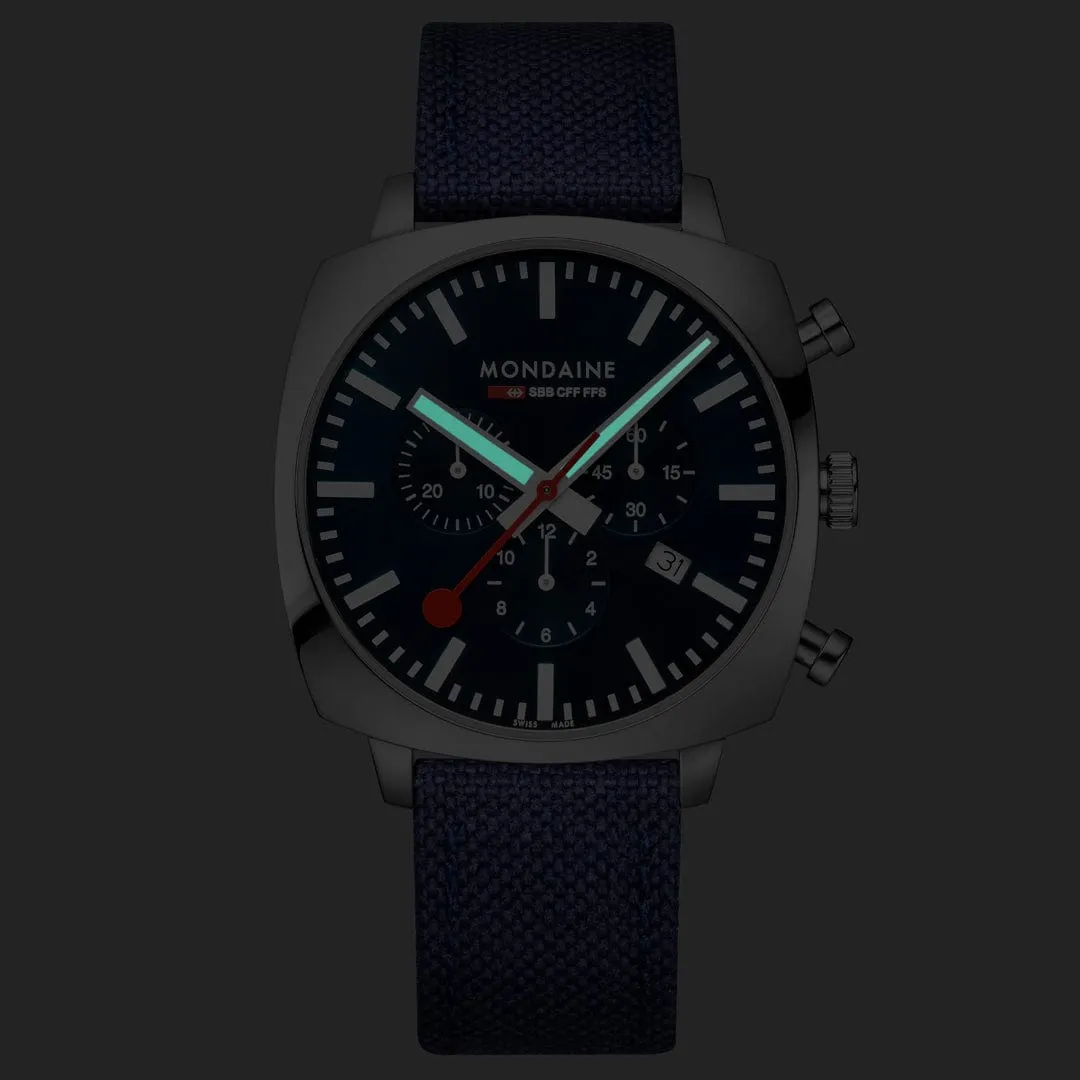 MONDAINE CUSHION OCEAN BLUE, 41 MM- MSL.41440.LD.SET