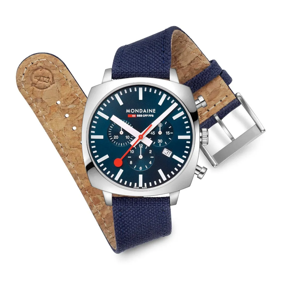 MONDAINE CUSHION OCEAN BLUE, 41 MM- MSL.41440.LD.SET