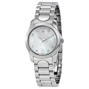 Movado Diamond Mother of Pearl Dial Ladies Watch 0606696