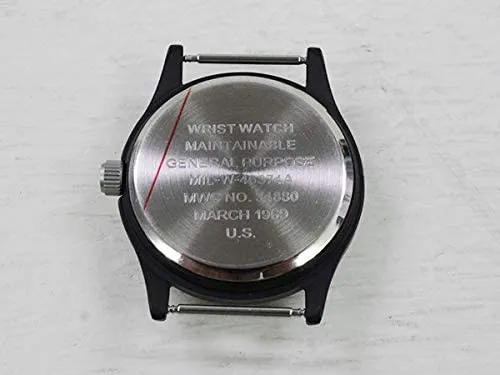 MWC Classic 1960s/70s Matt Black European Pattern Military Watch Webbing Strap