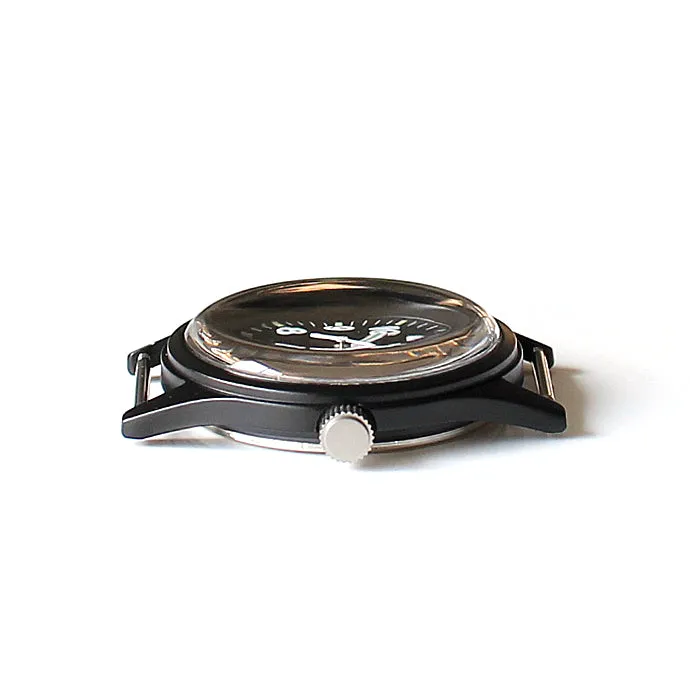 MWC Classic 1960s/70s Matt Black European Pattern Military Watch Webbing Strap