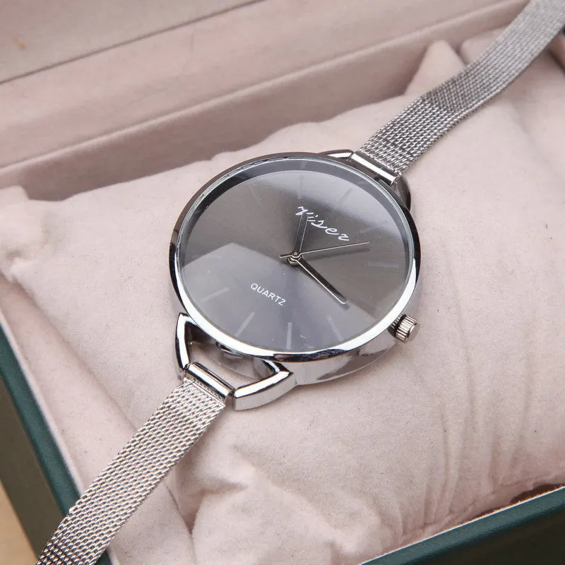 NEW Fashion Design Luxury Brand silver watch women watches casual Minimalist Wristwatches Gift Steel Strap Women's dress Watch