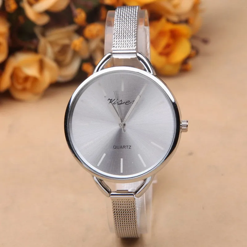NEW Fashion Design Luxury Brand silver watch women watches casual Minimalist Wristwatches Gift Steel Strap Women's dress Watch