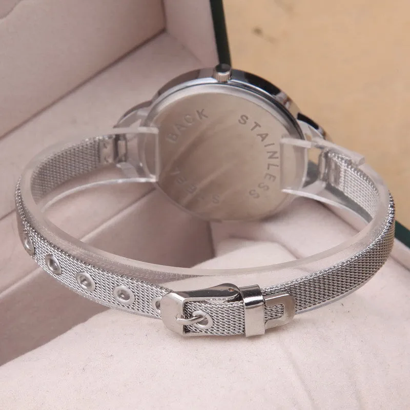 NEW Fashion Design Luxury Brand silver watch women watches casual Minimalist Wristwatches Gift Steel Strap Women's dress Watch