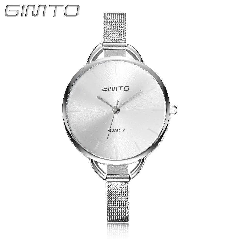 NEW Fashion Design Luxury Brand silver watch women watches casual Minimalist Wristwatches Gift Steel Strap Women's dress Watch