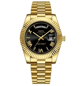 NIBOSI® Men´s Day Date Luxury Watch