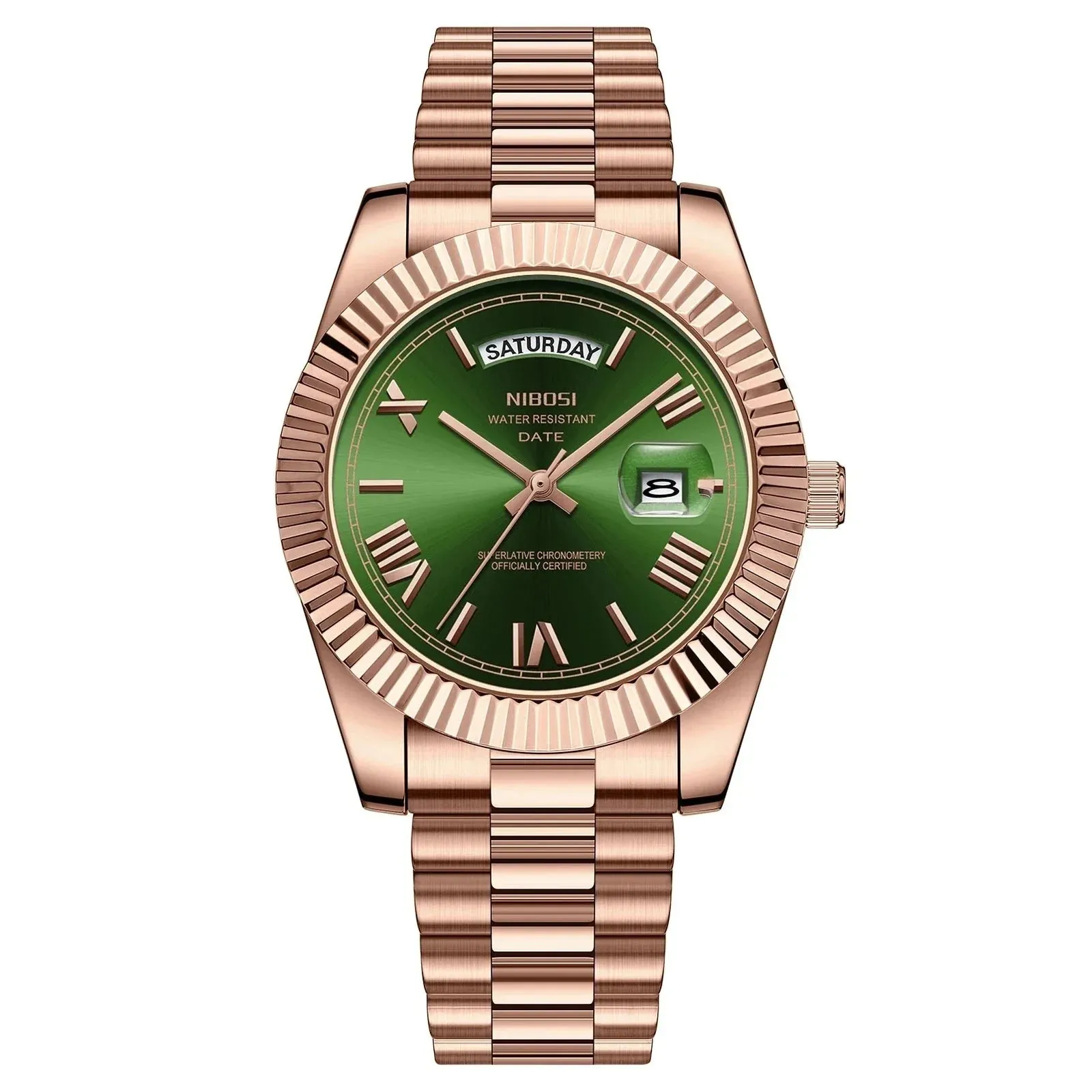 NIBOSI® Men´s Day Date Luxury Watch