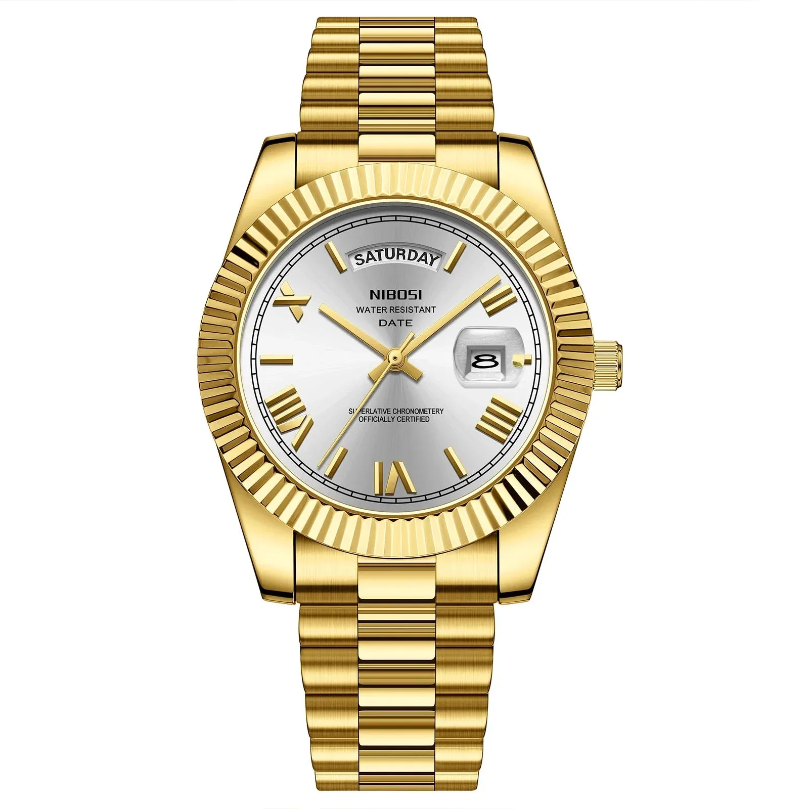 NIBOSI® Men´s Day Date Luxury Watch