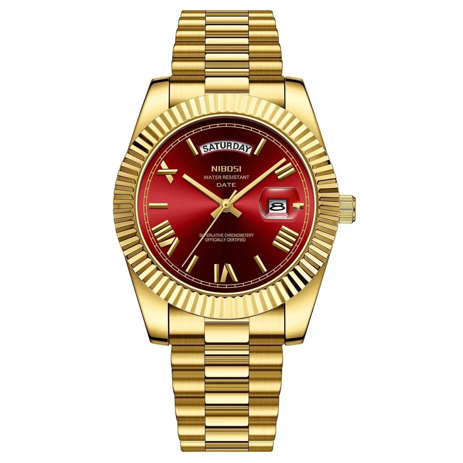 NIBOSI® Men´s Day Date Luxury Watch