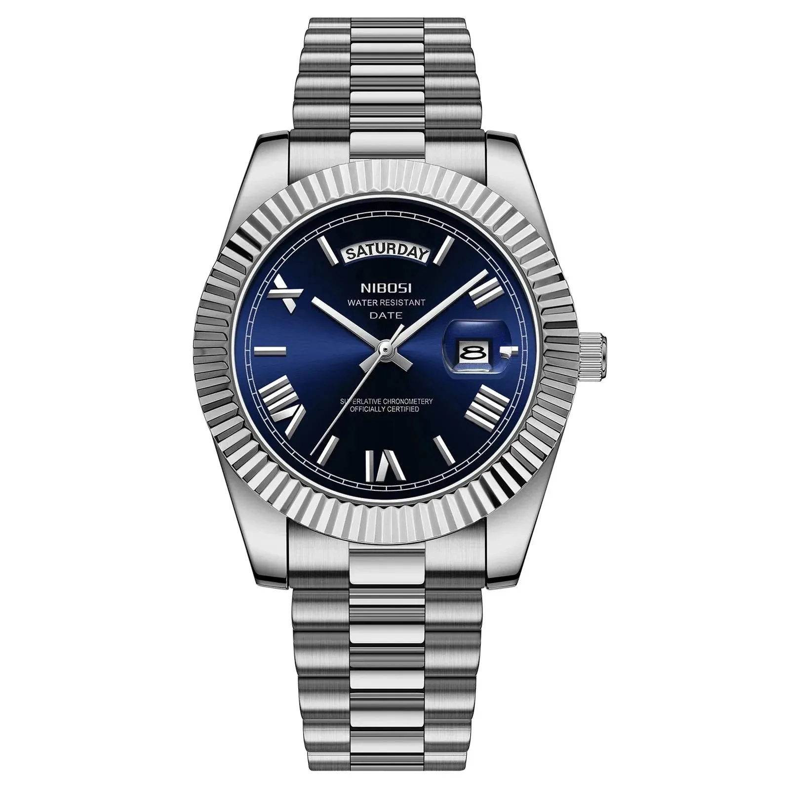 NIBOSI® Men´s Day Date Luxury Watch