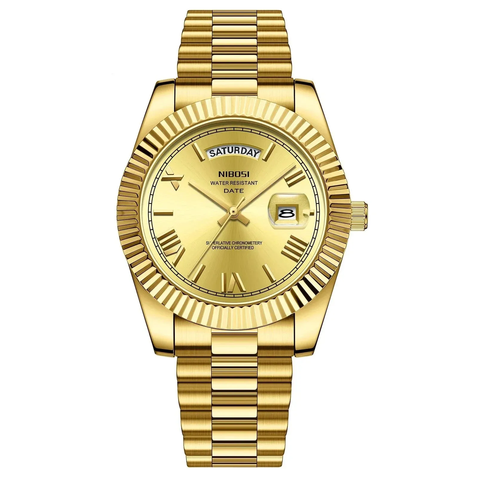 NIBOSI® Men´s Day Date Luxury Watch