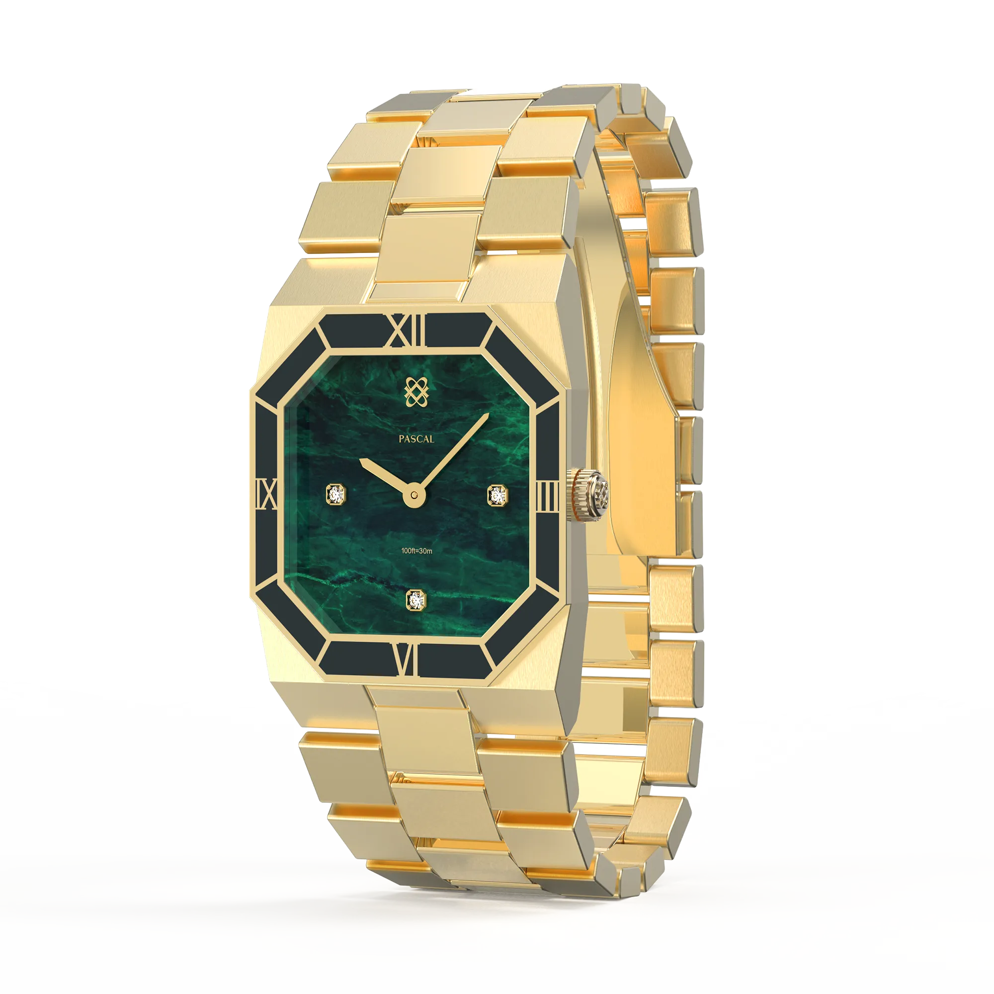 Octagonal Diamond Couple Watches