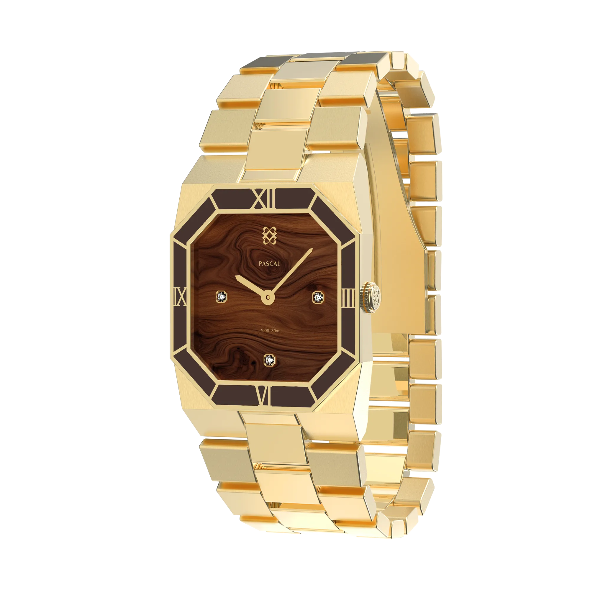 Octagonal Diamond Couple Watches