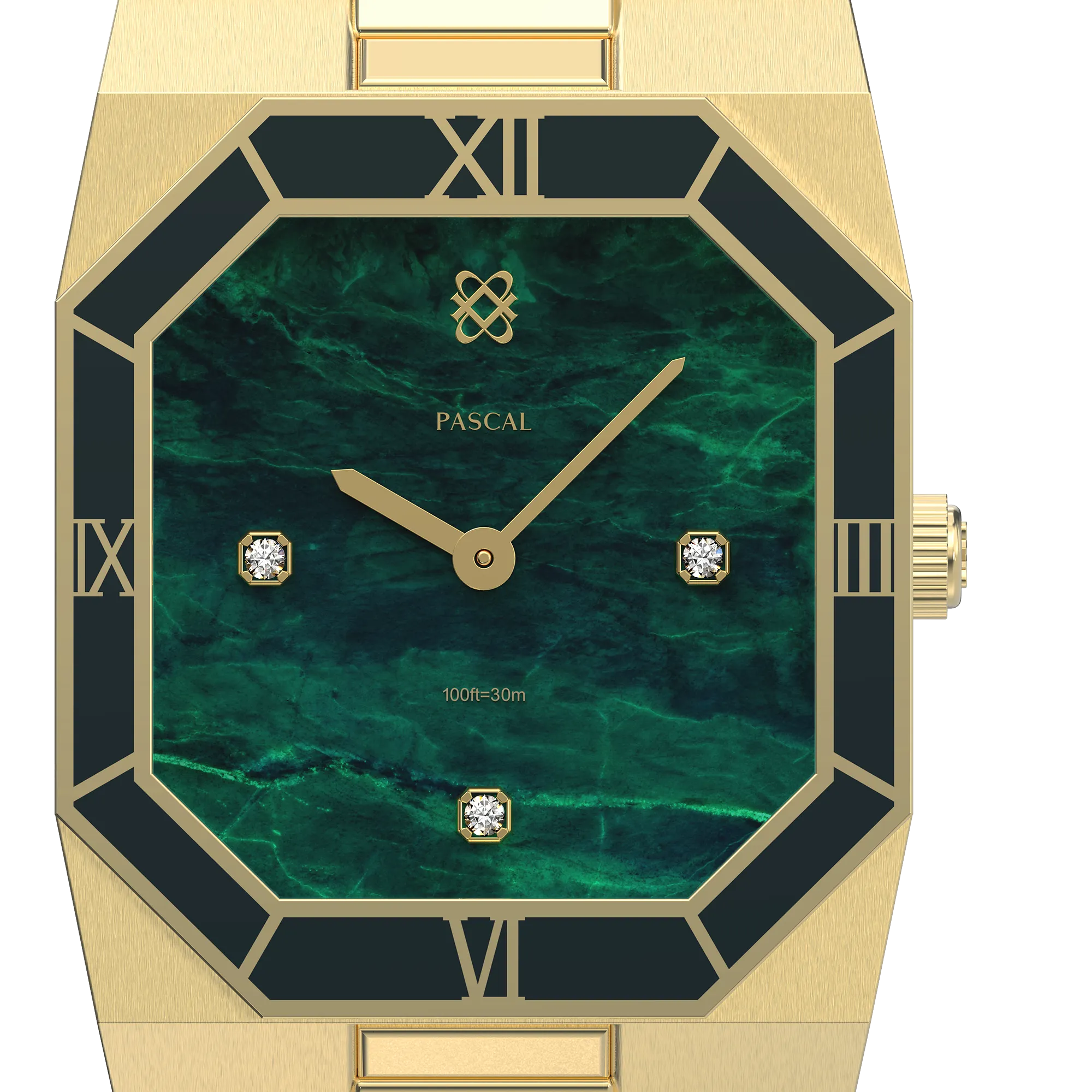 Octagonal Diamond Couple Watches