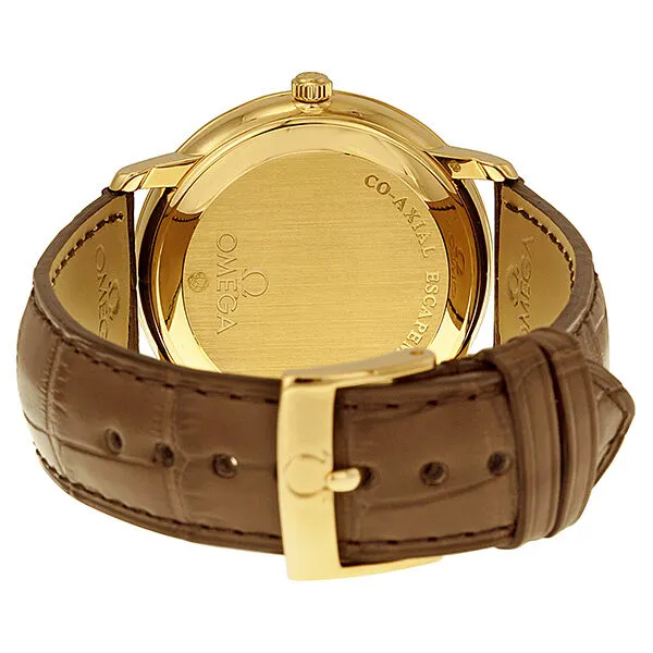 Omega De Ville Prestige Automatic Silver Diamond Dial Yellow Gold Men's Watch 4617.35.02