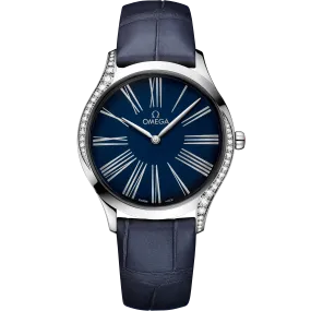 Omega De Ville Trésor 36 mm, steel on leather strap