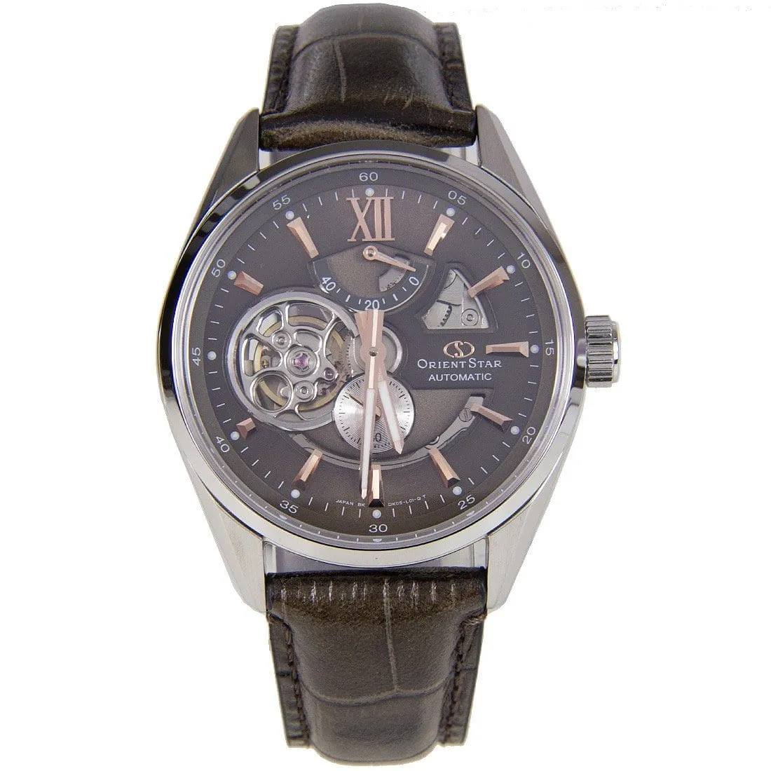 Orient Star Automatic Open Heart Leather Strap Mens Watch SDK05004K0