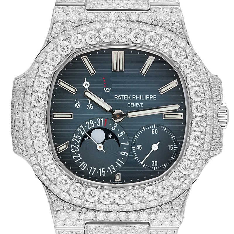 Patek Philippe Nautilus 5712 in Steel Full Custom Diamond Set