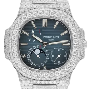 Patek Philippe Nautilus 5712 in Steel Full Custom Diamond Set