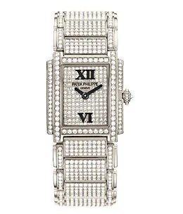 Patek Twenty-4 White Gold w- Diamonds Ladies Watch 4909-50G