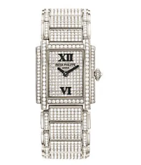 Patek Twenty-4 White Gold w- Diamonds Ladies Watch 4909-50G