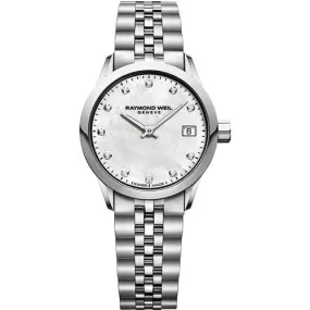 Raymond Weil Ladies Freelancer Watch With Mother Of Pearl And Diamond Dial