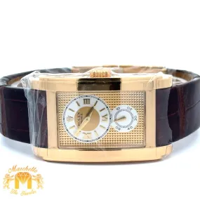 Rolex Cellini Prince Men`s Watch with Brown Leather (Champagne Dial with Roman Numeral Hour Markers)
