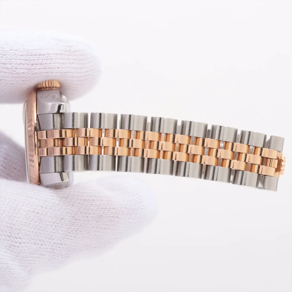 Rolex Datejust 26mm Two Tone Pink Face Mother of Pearl MOP Watch 179171