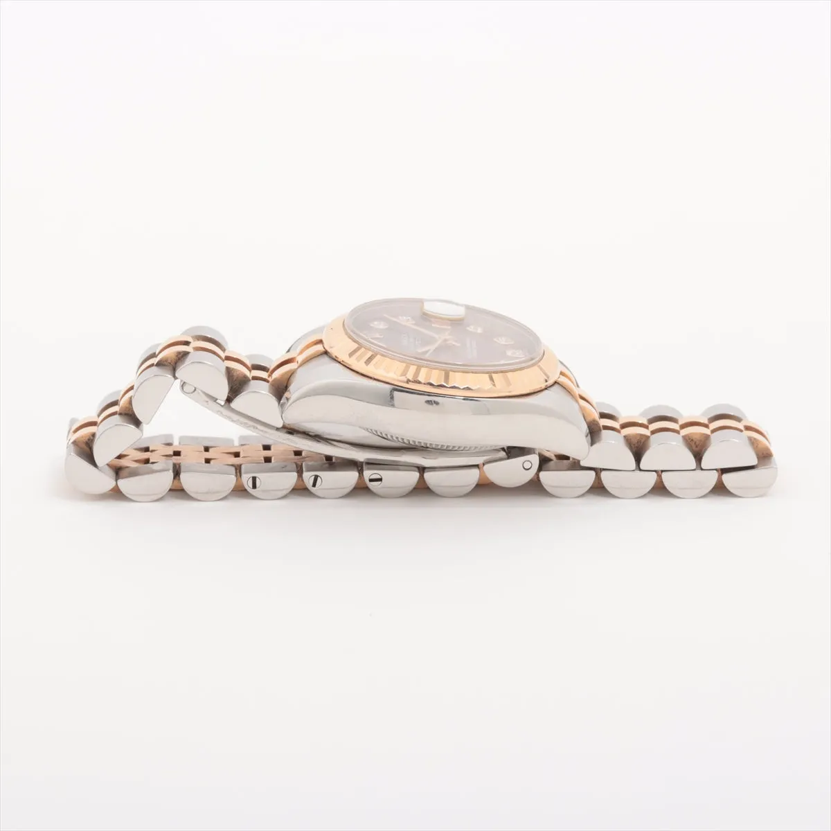 Rolex Datejust 26mm Two Tone Pink Face Mother of Pearl MOP Watch 179171