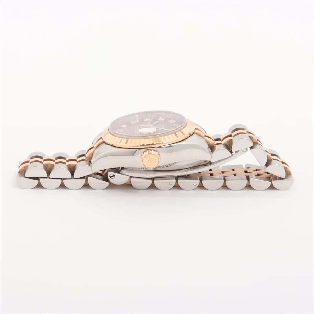 Rolex Datejust 26mm Two Tone Pink Face Mother of Pearl MOP Watch 179171