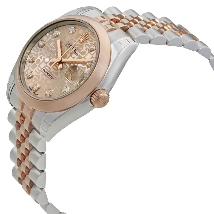 Rolex Datejust 31 Pink Jubilee Diamond Dial Steel and 18K Everose Gold Ladies Watch 178241PKJDJ