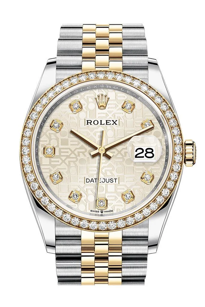 Rolex Datejust 36 Silver Jubilee Diamond Dial Men's Steel and 18kt Yellow Gold Jubilee Watch 126283SJDJ