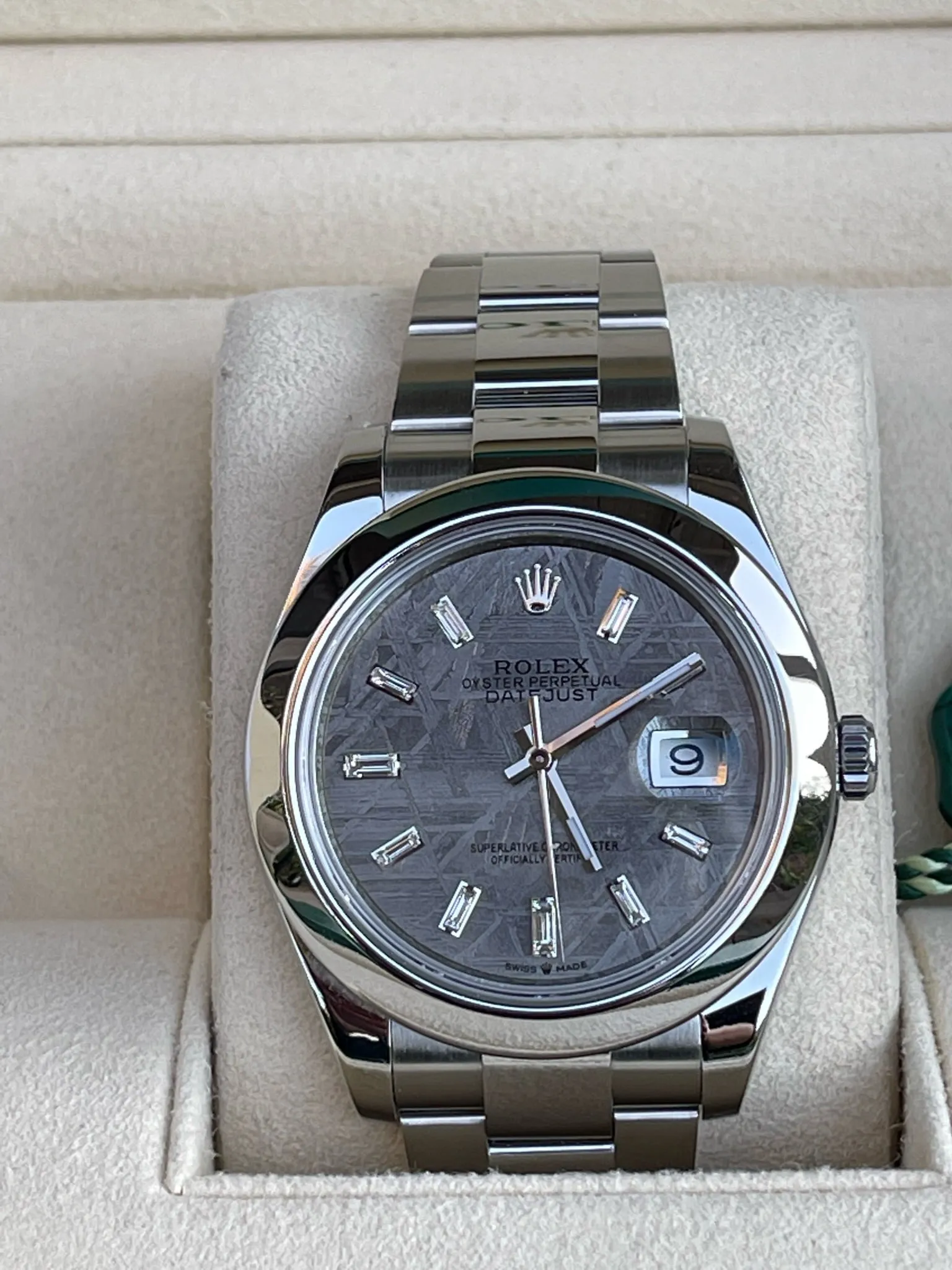 Rolex Datejust 41mm 116300 Stainless Steel Mens Watch Refinished Meteorite Dial Seen on 228349RBR Mint