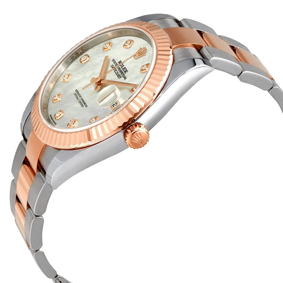 Rolex Datejust Automatic Diamond Men's Steel and 18ct Everose Gold Oyster Watch 126331MDO
