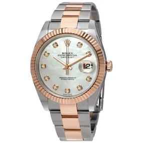 Rolex Datejust Automatic Diamond Men's Steel and 18ct Everose Gold Oyster Watch 126331MDO